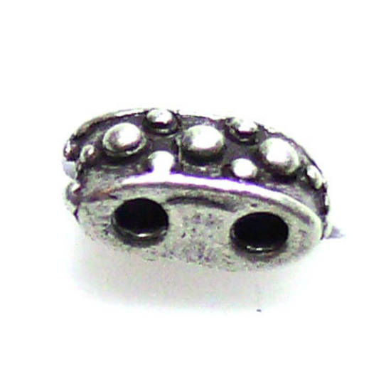 Spacer Bead, textured, 2 holes