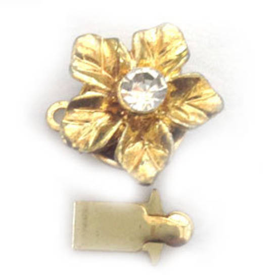 Sparkly Clasp,  Gold Flower