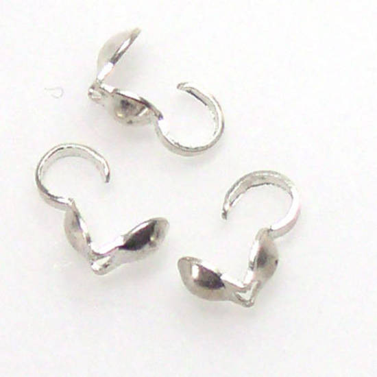 Sterling Silver Clam Shell (3.5mm, 1mm hole)