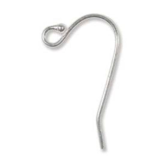 24mm Sterling Silver Earring Hook: 2mm ball, Bali style
