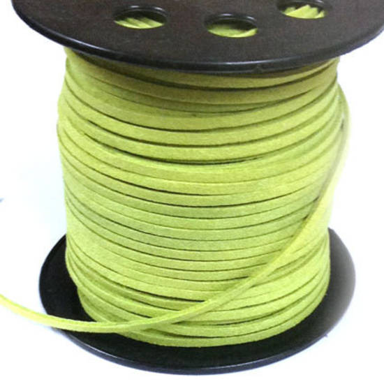 Faux Suede Cord, Lt Pea Green