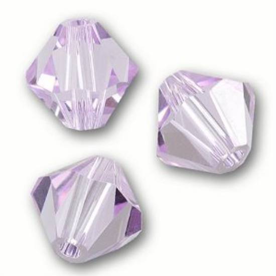4mm Swarovski Crystal, Bicone, Violet Opal AB
