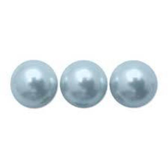 10mm Round Swarovski Pearl, Light Blue