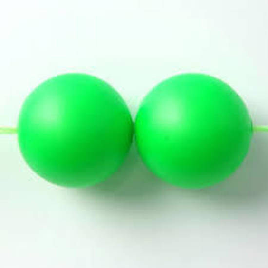 12mm Round Swarovski Pearl, Neon Green