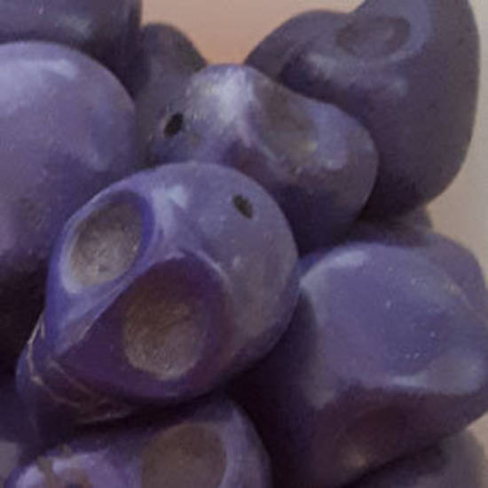 Howlite Skull: Large - Dull Purple