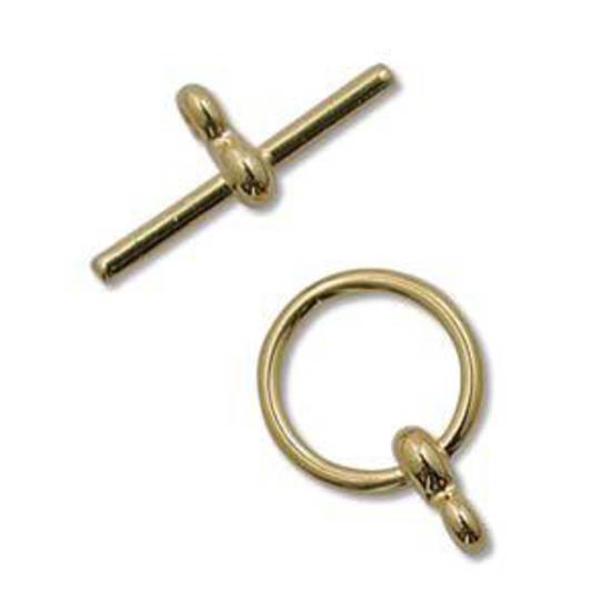 NEW! Toggle: Plain with figure 8 detail - gold