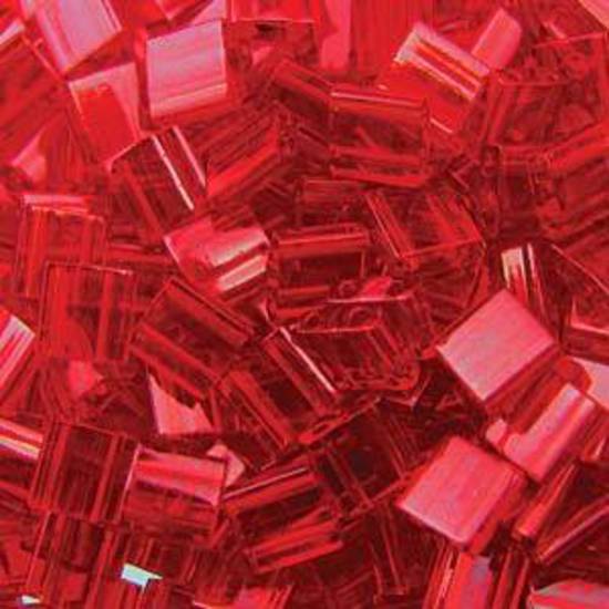Tila Bead, 5mm, Transparent Red