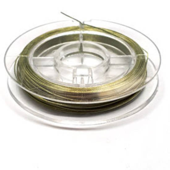 Tigertail Beading Wire: 10m roll - Lime Green