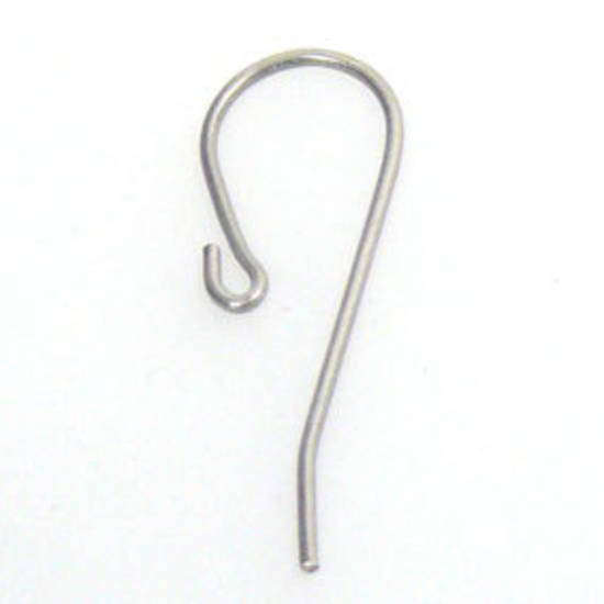 Antique Silver plain hook, surgical steel (24mm)