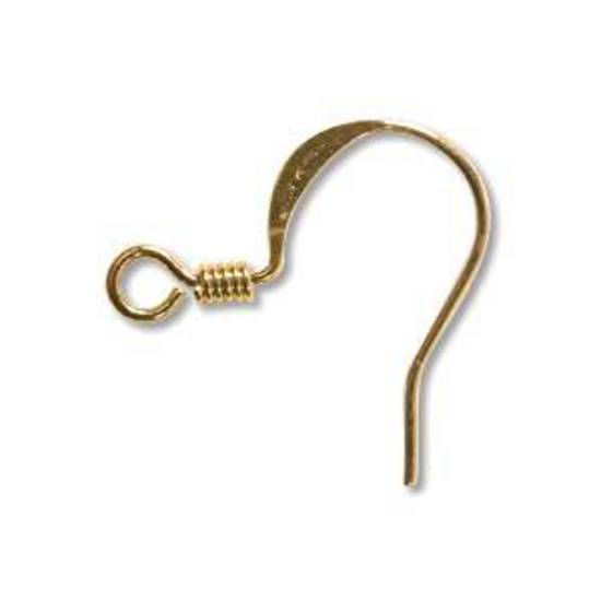 Zulu earring hook (16.5mm) - gold (nickel free)