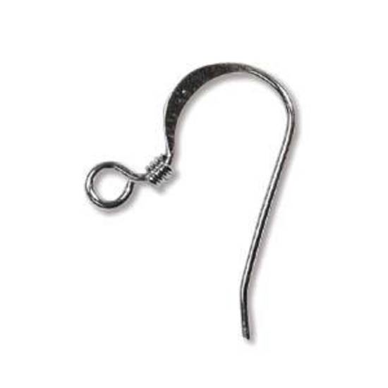 Zulu earring hook (16.5mm) - gunmetal (nickel free)