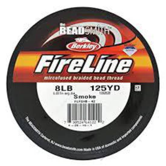 8lb Fireline, 125 yard spool: SMOKE