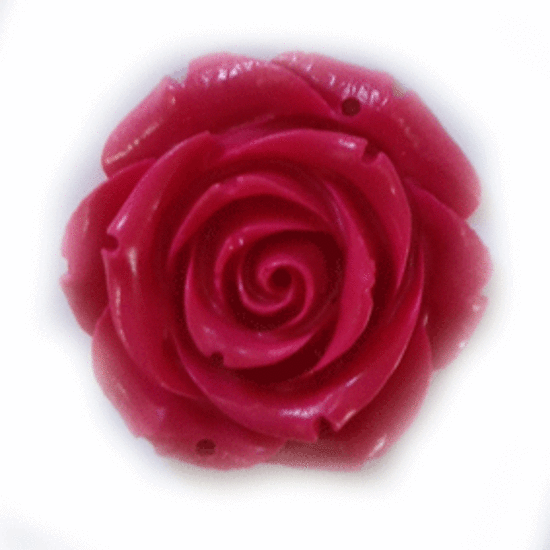 Acrylic rose with flat back, 35mm,  pink
