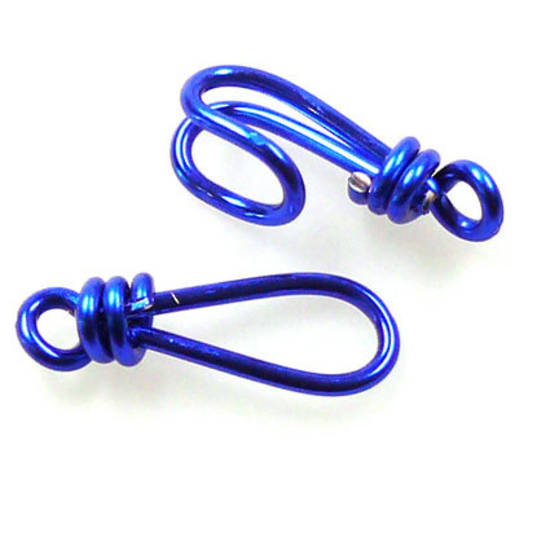 Hook and Eye Clasp, Bright  Blue