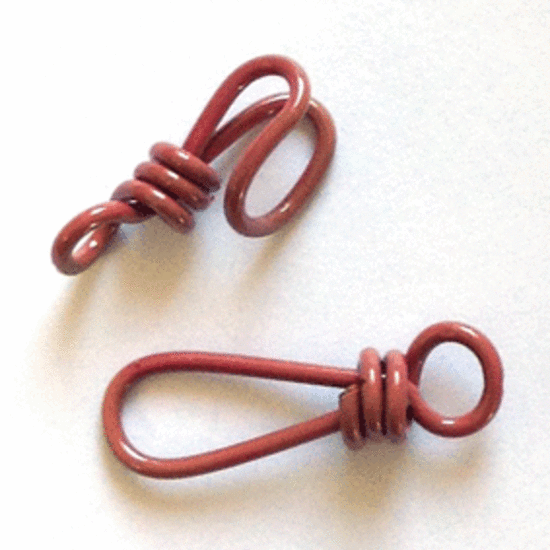 Hook and Eye Clasp, dull browny maroon