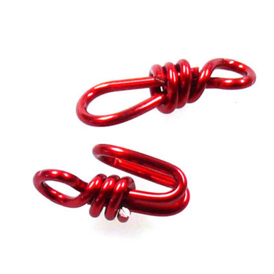 Hook and Eye Clasp, Red