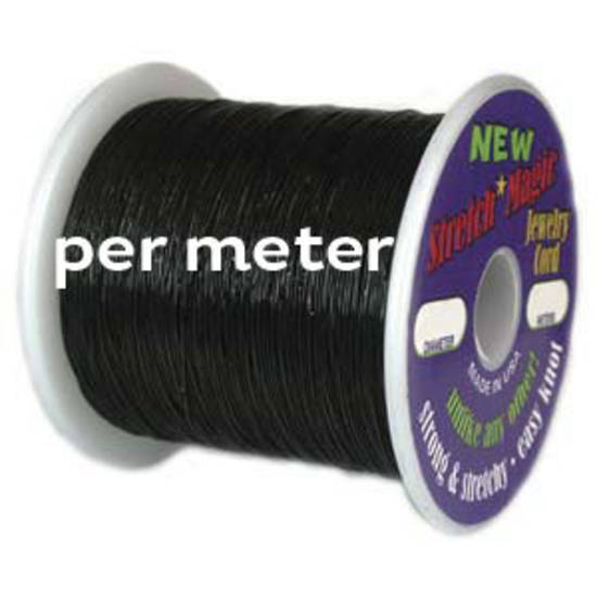 1mm Black Stretch Cord- per meter
