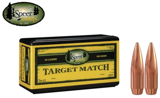 Speer Target Match 30 cal 168gr BTHP #2040