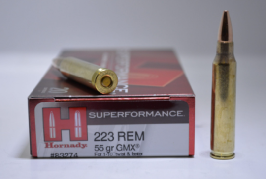 Hornady 223 Remington 55gr GMX 20 Rounds 83274