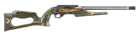 Ruger 10/22 Custom Shop Competition 22LR R/H Stainless Steel with Green Laminated Stock