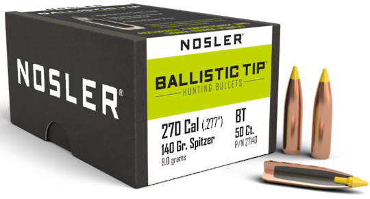 Nosler Ballistic Tip 270cal 140gr  27140