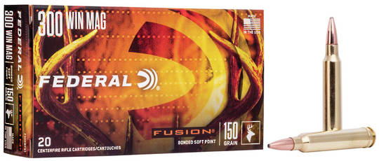 Federal Fusion Ammo 300 WinMag 150grain 20 Rounds