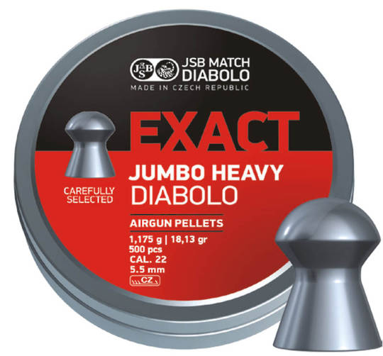 JSB Exact Jumbo Heavy Diabolo .22 Cal - 5.52mm x500pcs 18.13gr