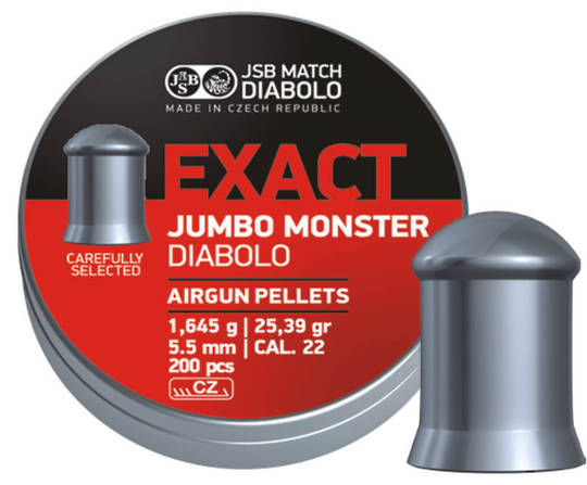 JSB Exact Jumbo Monster Diabolo .22 Cal 25.39gr {5.52dia} (x200) #546288-200