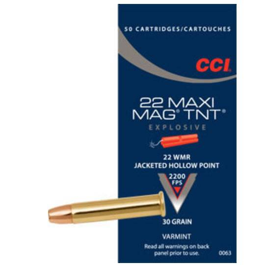 CCI Maxi Mag TNT 22WMR 30gr JHP x50