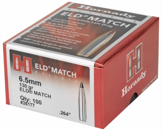 Hornady 6.5mm 130gr ELD-M x100 #26177