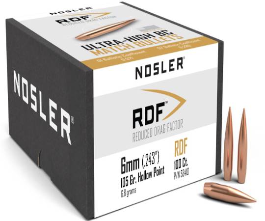 Nosler RDF 6mm 105gr HPBT x100 #53410
