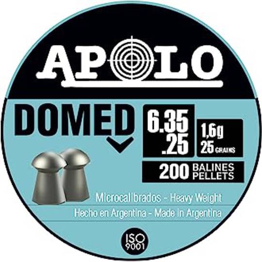 Apolo Air Boss Domed  .25 cal / 6.35mm Tin 200