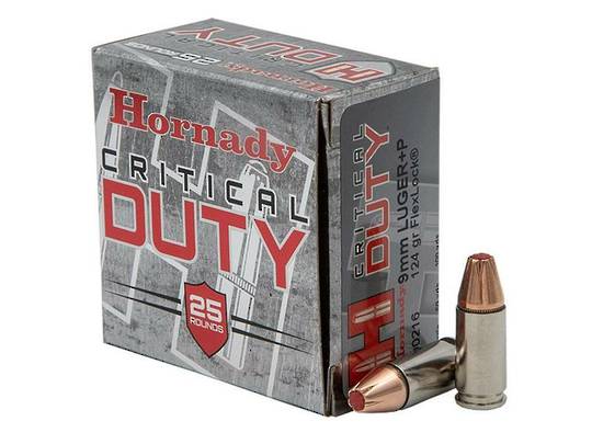 Hornady Critical Duty 9mm Luger +P 124gr Flexlock x25 #90216