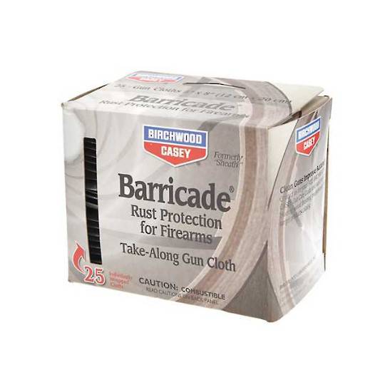 Birchwood Casey Barricade Firearms Cleaning Cloths 25 Pack