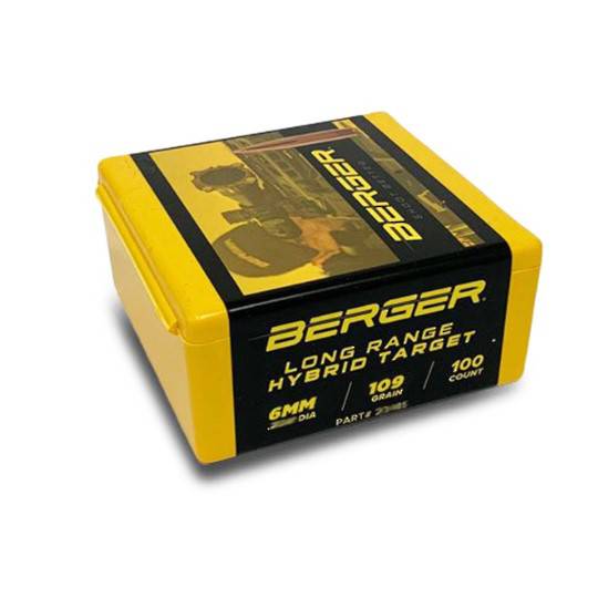 Berger 6mm 109gr LR Hybrid Target x100 #24485