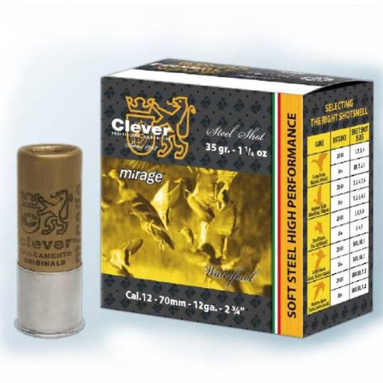 12ga Clever Mirage Soft Steel Hunting 35 gram T4 #3 250 Rounds