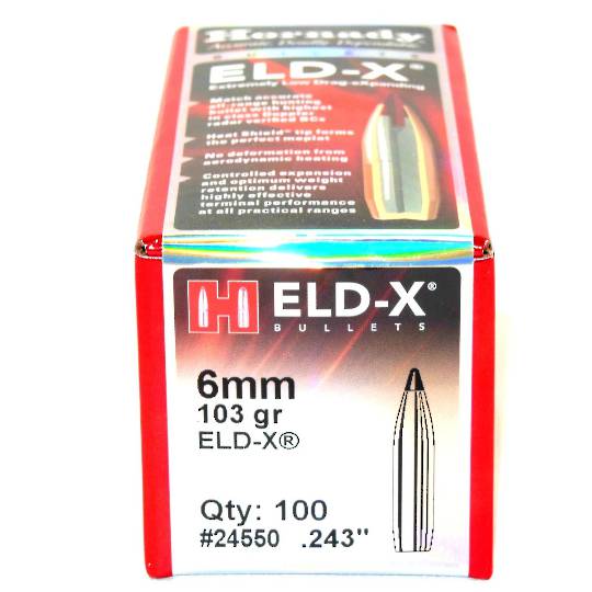 Hornady 6mm 103gr ELD-X  x100 #24550