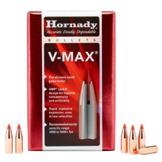 Hornady VMax Varmint 22cal 55gr With Cannelurs 22272 Box of 100