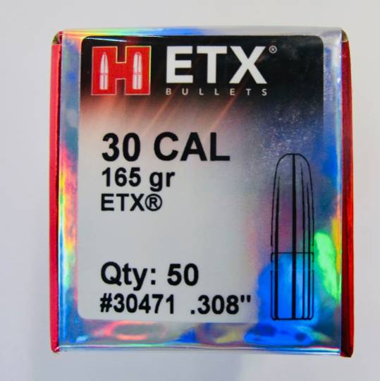 Hornady ETX 30cal 165gr x50 #30471