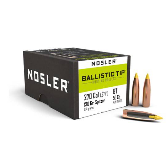 Nosler Ballistic Tip 270cal 130gr 27130