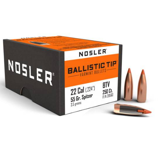 Nosler Ballistic Tip Varmint 22cal 55gr #39560 (250 pcs)