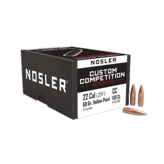 Nosler Custom Competition 22cal 69gr HPBT x100 #17101
