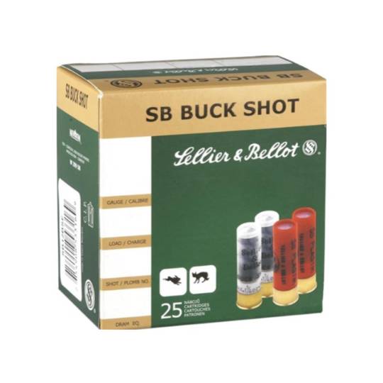 Sellier & Bellot 12ga 00 Buckshot 2 3/4" x25