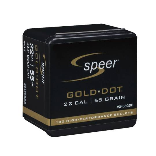 Speer Gold Dot 22cal 55gr x100 #22455GDB