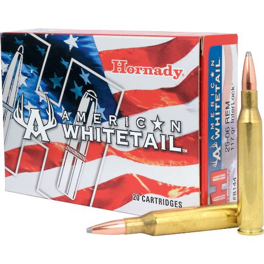 Hornady American Whitetail ammo 25-06 Rem 117gr #8144