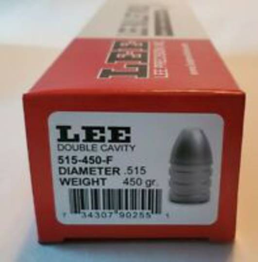 Lee Double Cavity Bullet Mold 515-450-F 50-70  450 gr    #90255