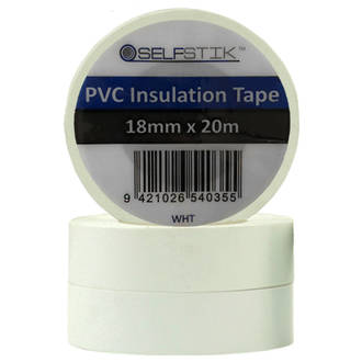 Insulation Tape  RLB 18x20m White Ctn of 24