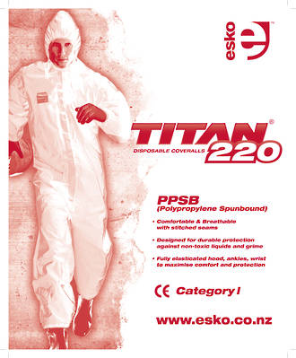 Coverall T220 White Sizes S-3XL