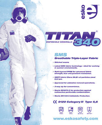 Coverall T340 Type 5,6  Sizes S-3XL