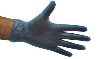 Glove Disposable Vinyl Blue  M-XL